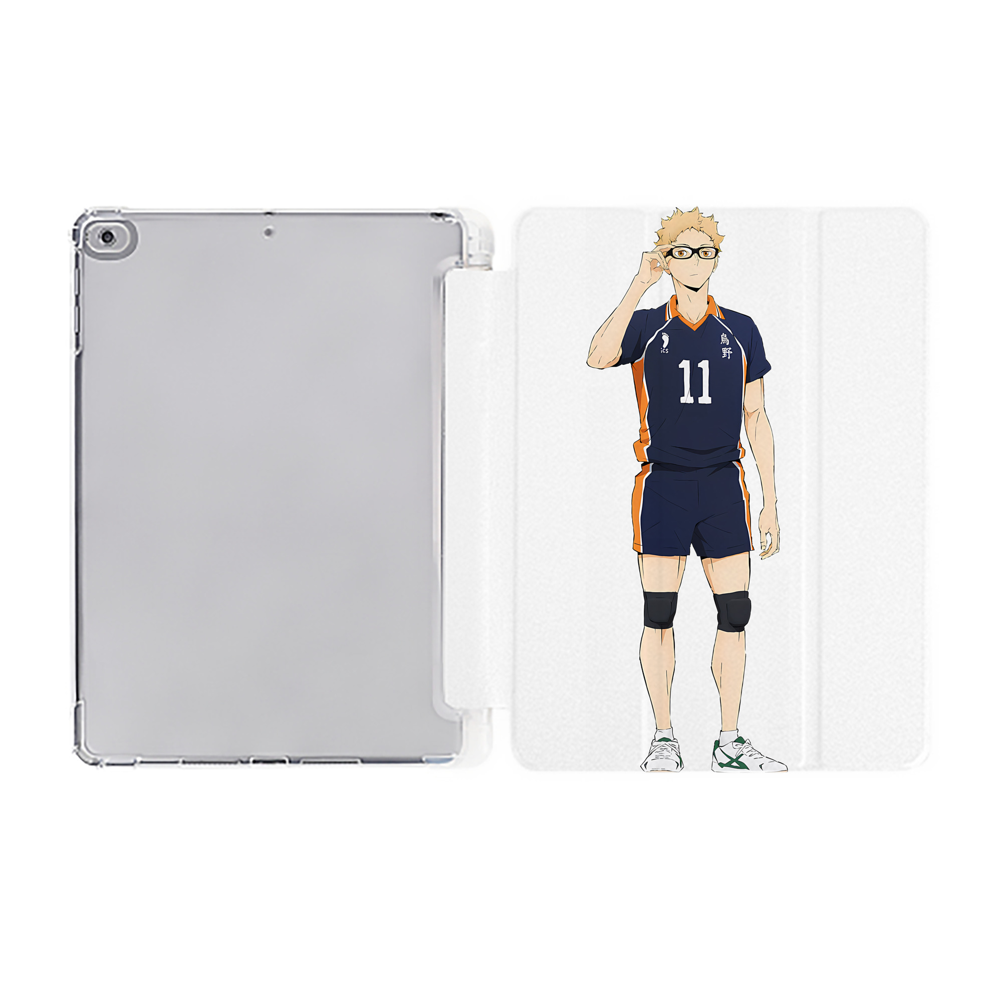 （画像用） ハイキュー!! Haikyu!! IPad ケース ペン収納付き 三つ折りスタンド PUレザー×シリコン 対応機種9.5/10.5/10.9インチ